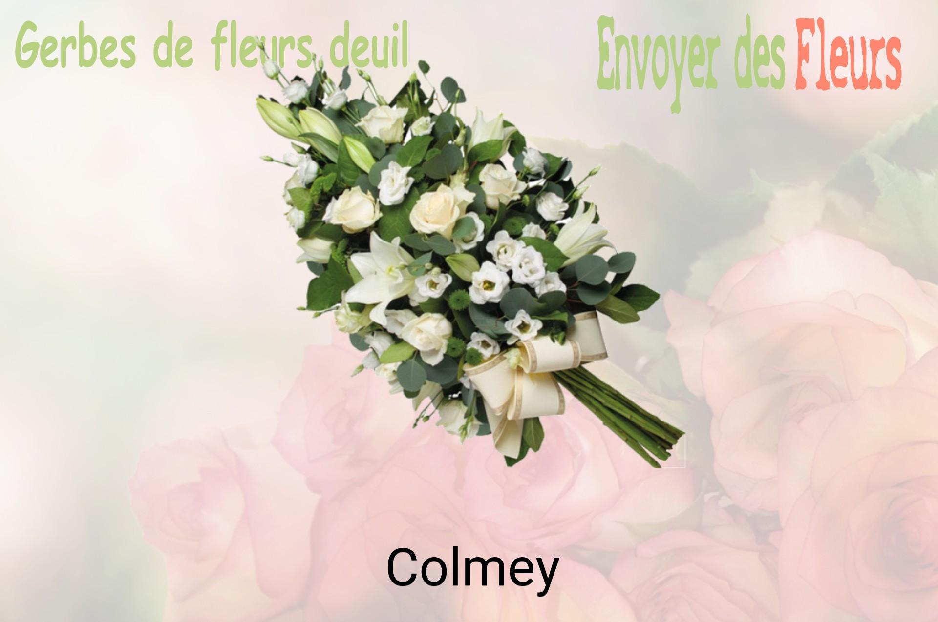 Gerbe de fleurs de deuil livrée à Colmey